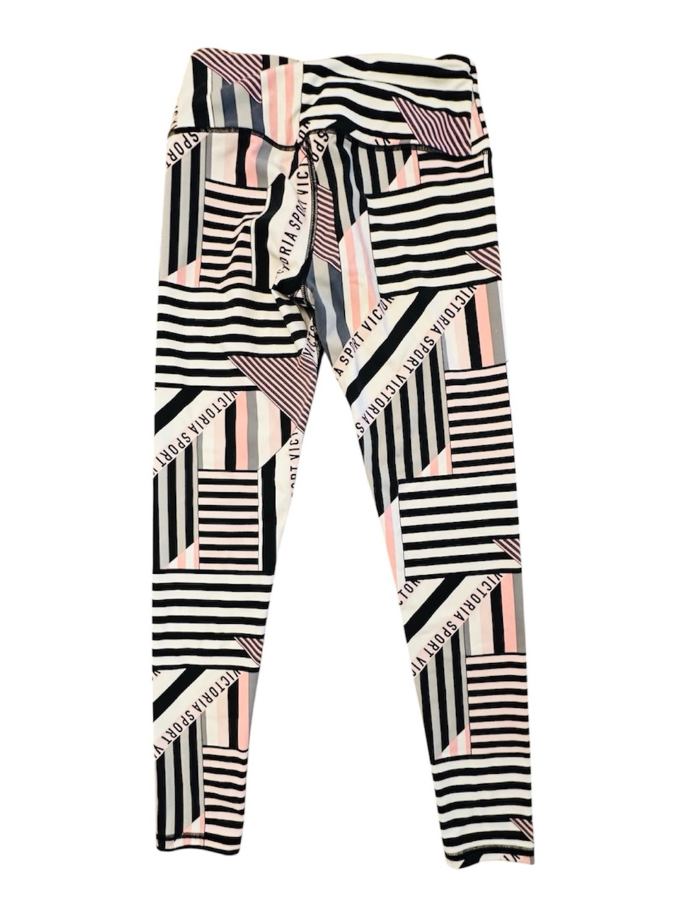 Victorias Secret Sport Geometric Striped High Rise Activewear Leggings Small 4/6 - Picture 4 of 5
